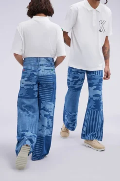 Kick Flare Bleu Camouflage