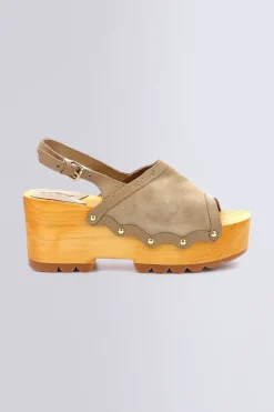 Kick Wedge Wood Beige